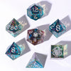 Sweet Dream - Captured Magic 7-Dice Set - Hand Sanded Sharp Edge Resin - Brain Spice