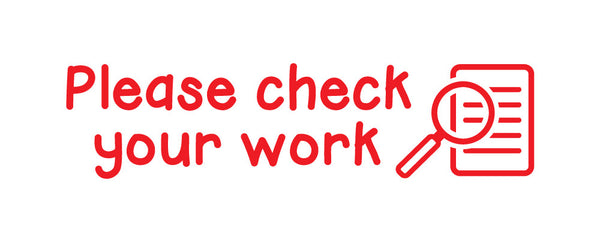 Please Check Work - Teacher Stamp - Brain Spice