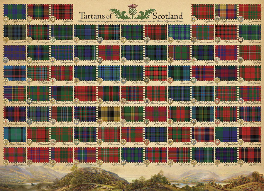 Tartans of Scotland - Jigsaw 100pc - Brain Spice
