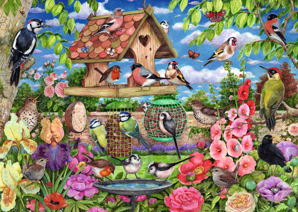The Bird Table - Jigsaw 1000pc - Brain Spice