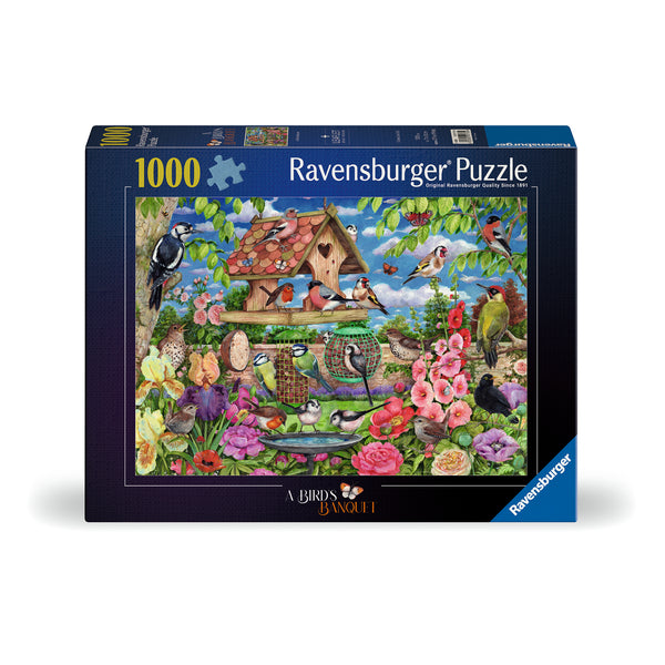 The Bird Table - Jigsaw 1000pc - Brain Spice