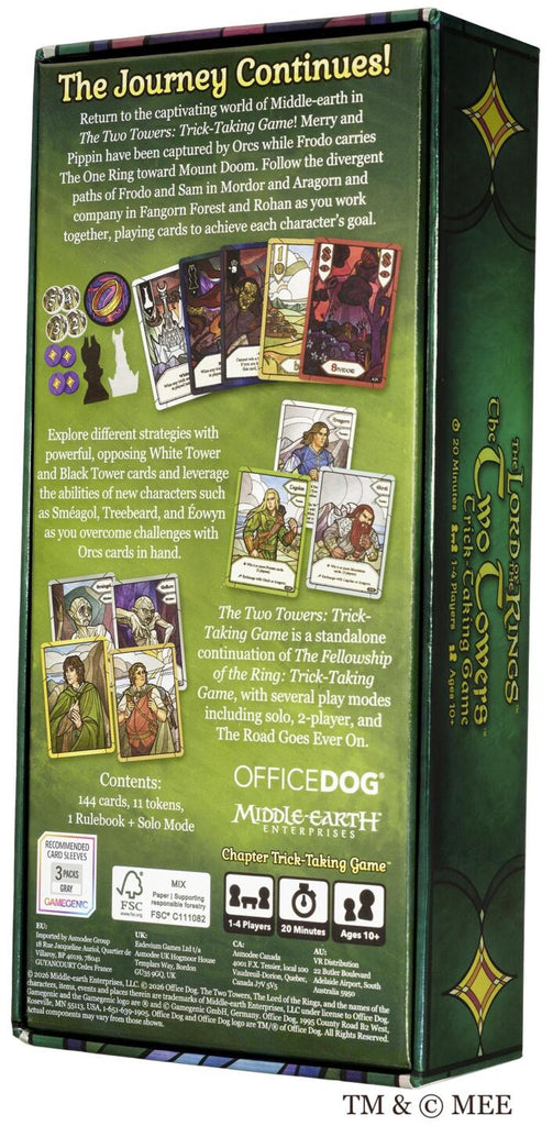 The Lord of the Rings - The Two Towers Trick Taking Game - Brain Spice