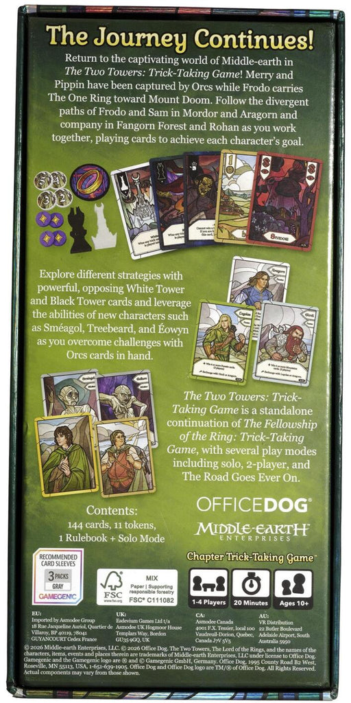 The Lord of the Rings - The Two Towers Trick Taking Game - Brain Spice