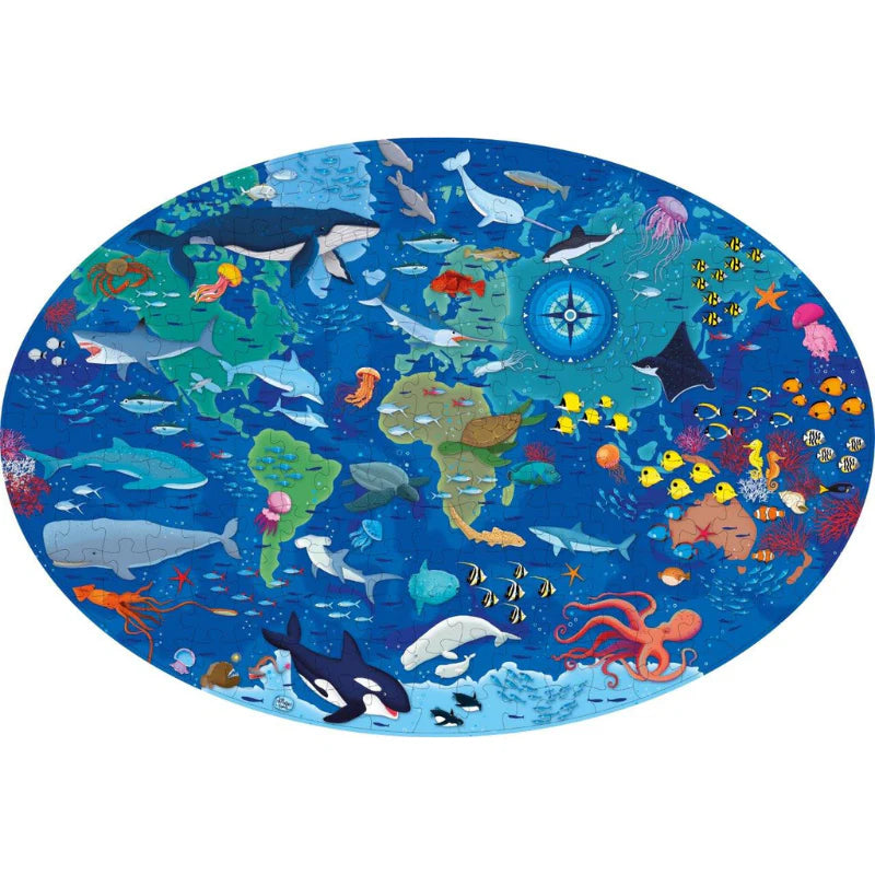 The Sea Puzzle & Book Set - 205pc - Sassi Travel Learn and Explore - Brain Spice