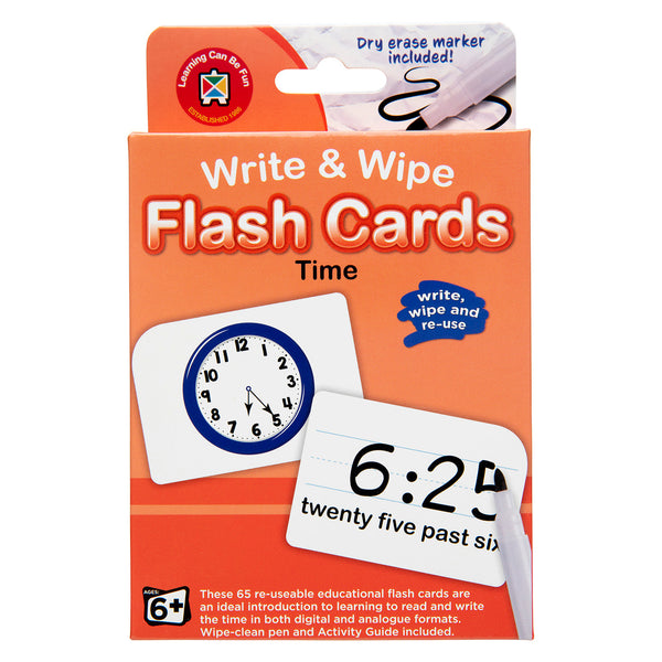 Time Write & Wipe Flash Cards - Brain Spice