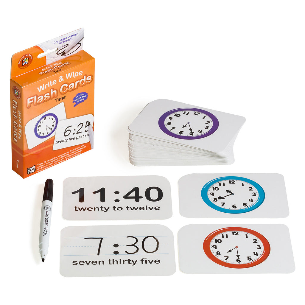 Time Write & Wipe Flash Cards - Brain Spice