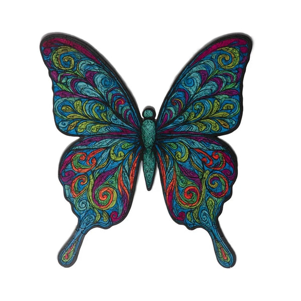Ulysses Butterfly Puzzle - Wooden Jigsaw 9.2 x 11.2 inch