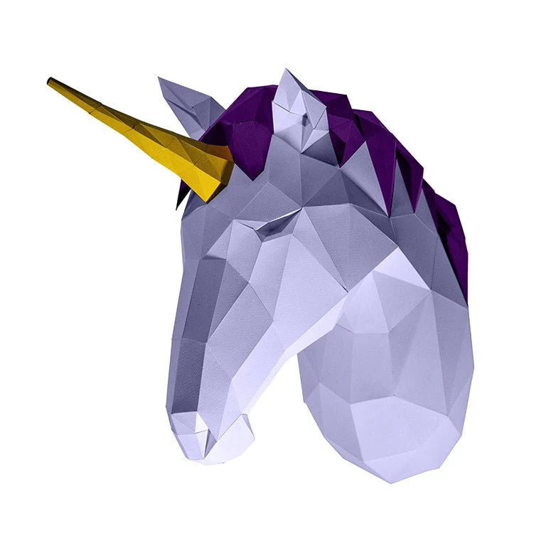 Unicorn Origami Wall Art - 3D Paper Art - Brain Spice