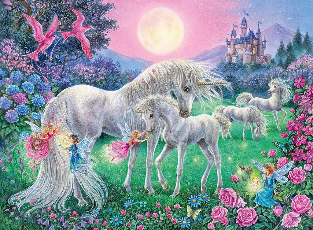 Unicorns In The Moonlight - Jigsaw 100pc - Brain Spice