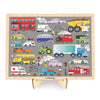 Vehicles on the Move - Wood Puzzle with Display 100pc - Brain Spice
