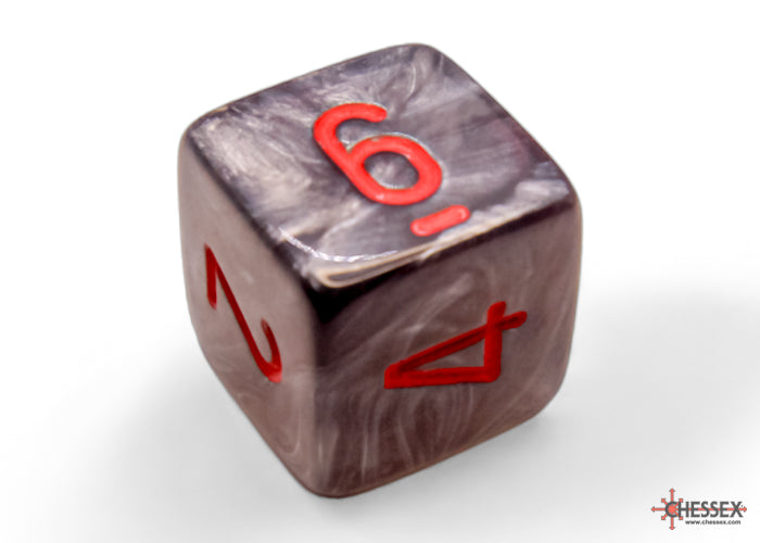 Velvet Black-Red - Polyhedral 7-Dice Set - Brain Spice