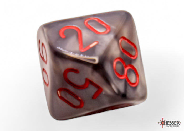 Velvet Black-Red - Polyhedral 7-Dice Set - Brain Spice