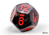 Velvet Black-Red - Polyhedral 7-Dice Set - Brain Spice