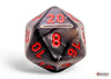 Velvet Black-Red - Polyhedral 7-Dice Set - Brain Spice