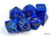Vortex Blue-Gold - Polyhedral 7-Dice Set - Brain Spice