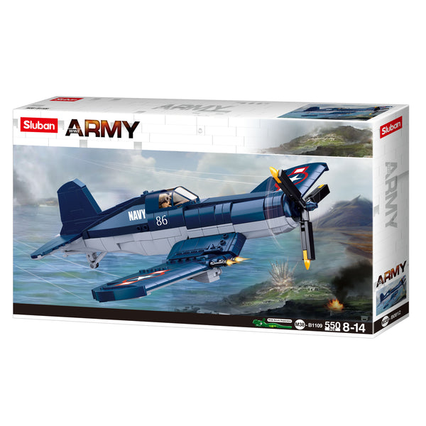 WW2 F4U Fighter - Model Bricks 550pcs - Brain Spice
