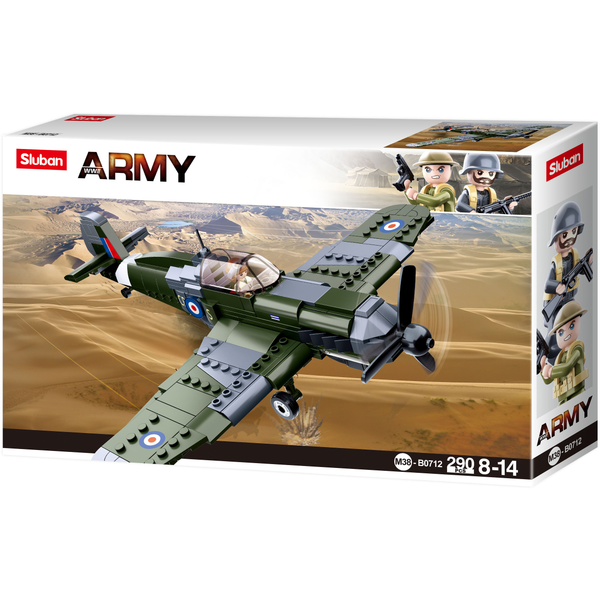 WW2 Spitfire Fighter Plane - Model Bricks 290pcs