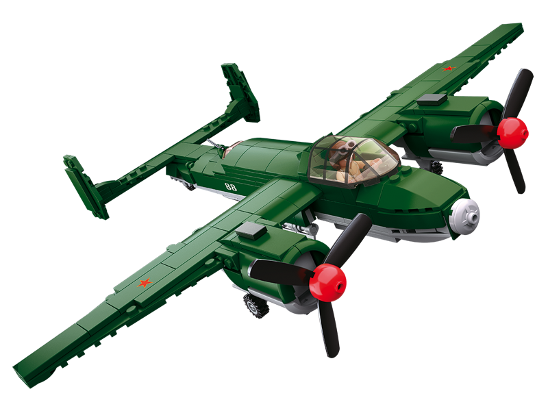 WW2 Tupolev TU-2 Bomber - Model Bricks 311pcs - Brain Spice