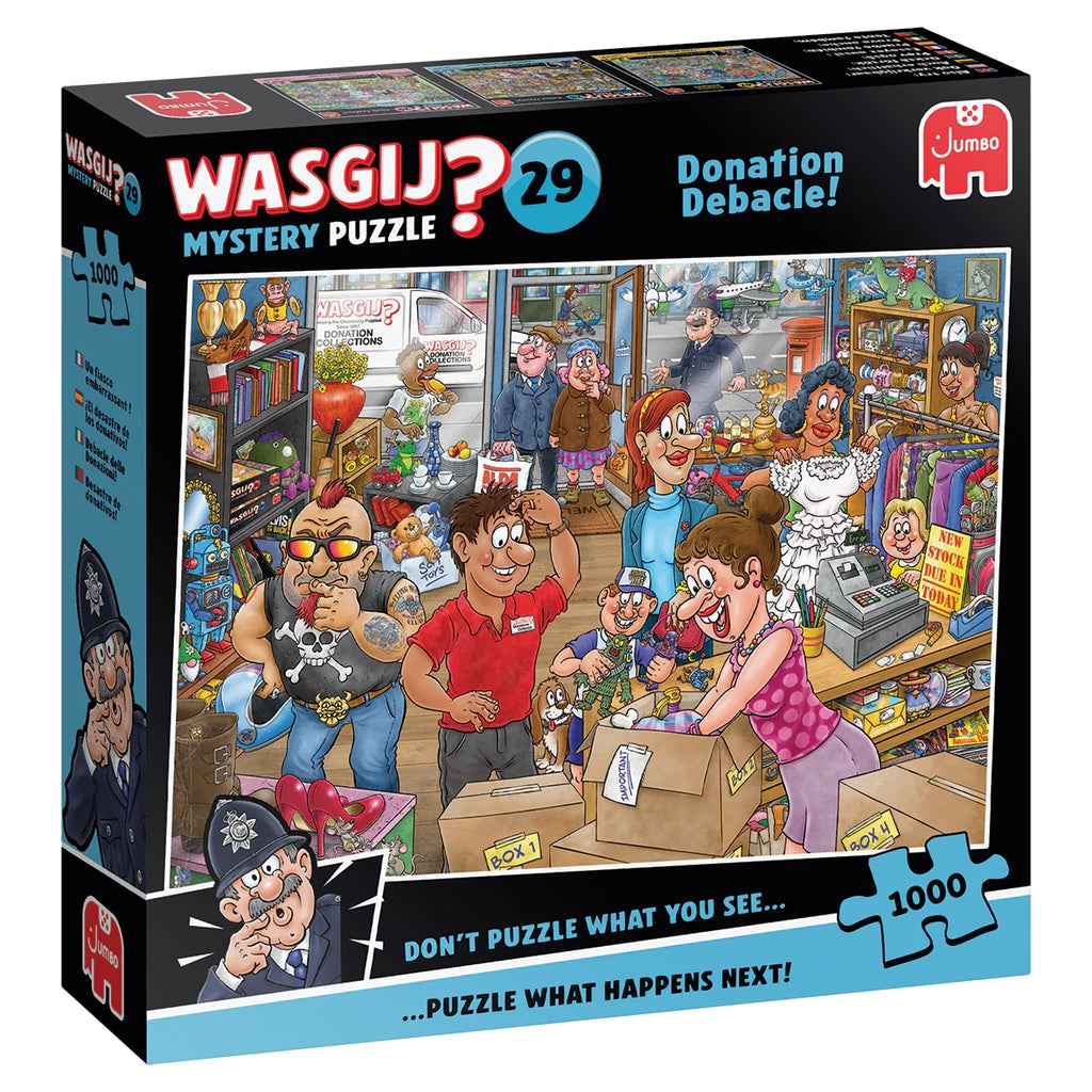 Pure Debacle Wasgij Mystery 29 - Donation Debacle - Wasgij - 1000pc – Brain Spice
