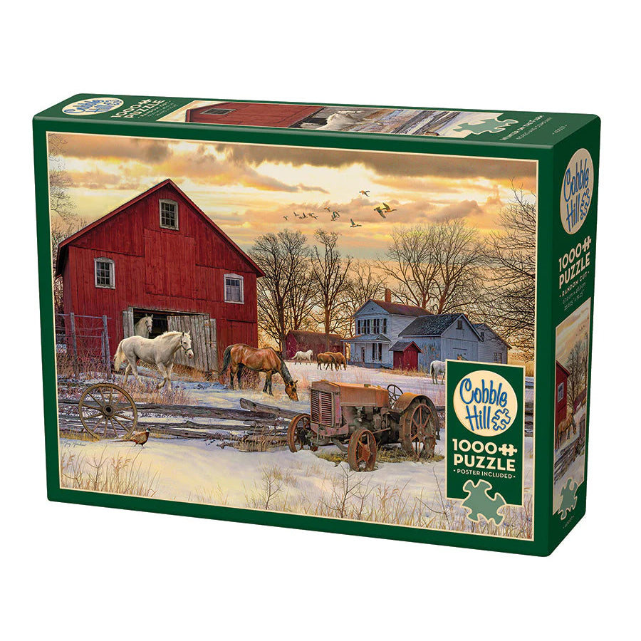 Winter on the Farm - Jigsaw 1000pc - Brain Spice