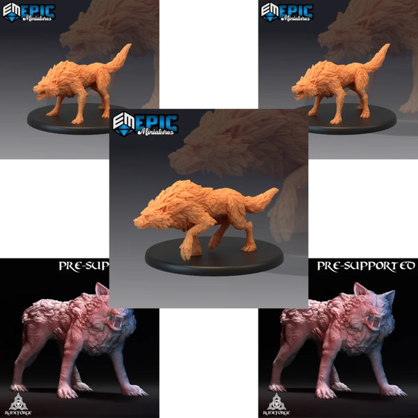 Wolves Set A - 5 Figurines - Brain Spice