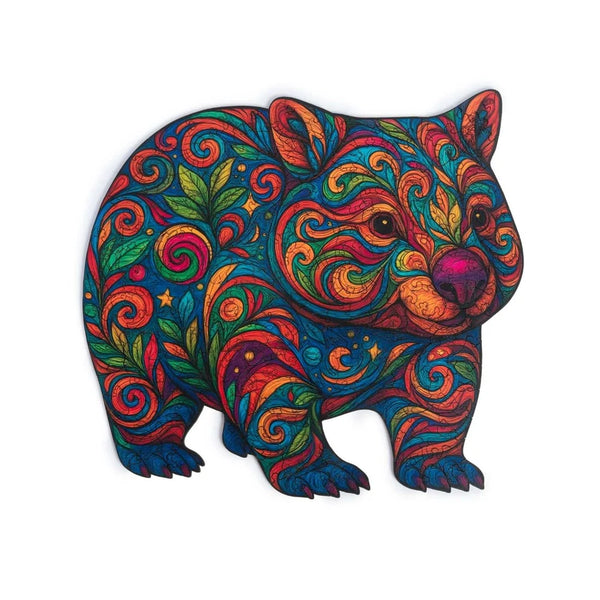 Wombat Puzzle - Wooden Jigsaw 9.2 x 11.2 inch - Brain Spice