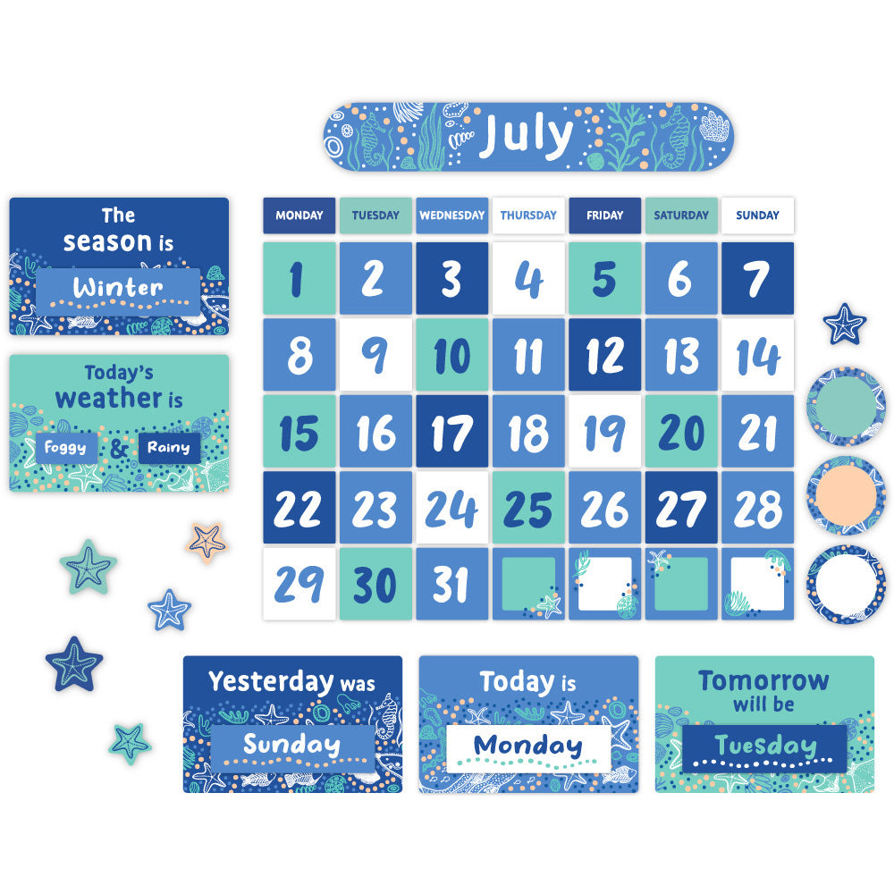 Wonderlands (Sea) - Magnetic Calendar Set - Brain Spice