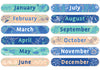 Wonderlands (Sea) - Magnetic Calendar Set - Brain Spice