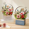 Wooden Bloom Flower Basket - Brain Spice