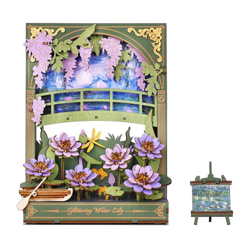Wooden Bloom Glittering Water Lily - Brain Spice
