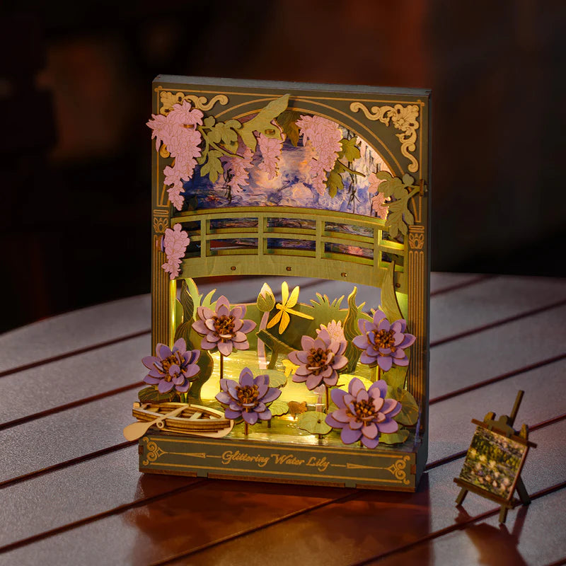 Wooden Bloom Glittering Water Lily - Brain Spice