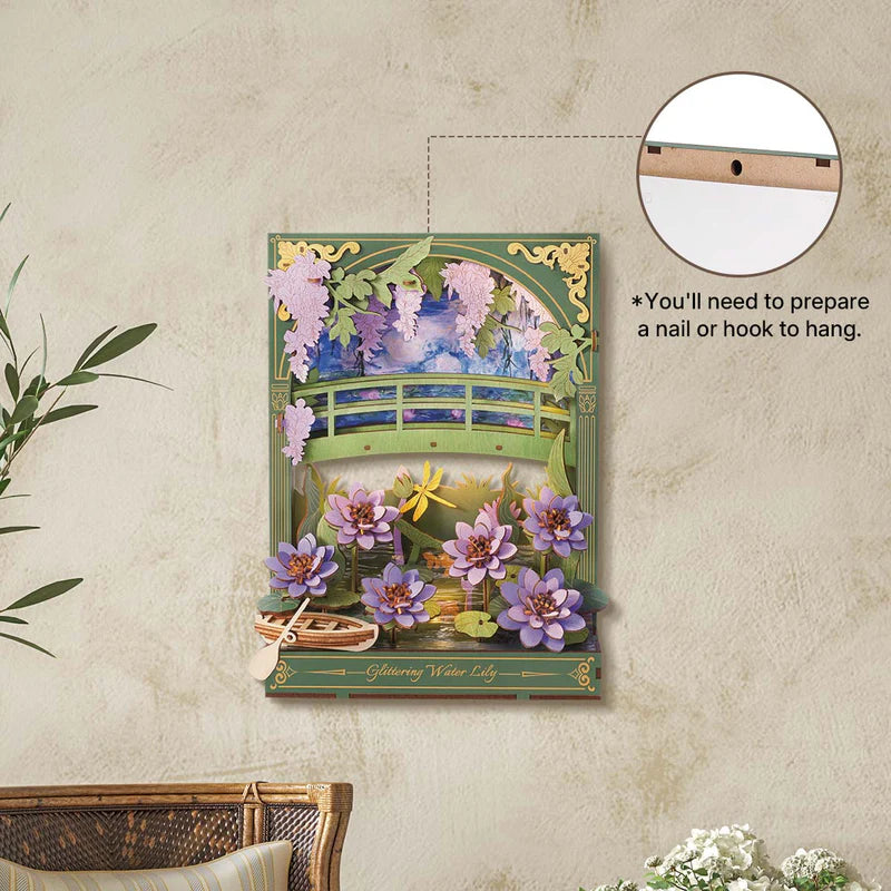 Wooden Bloom Glittering Water Lily - Brain Spice