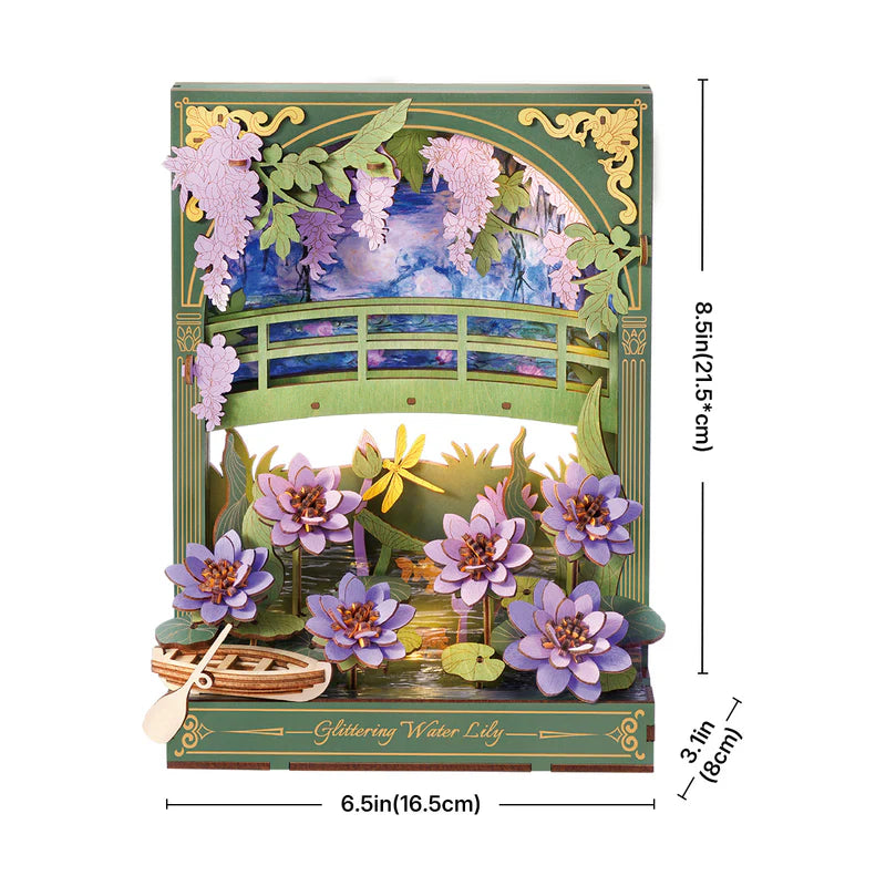 Wooden Bloom Glittering Water Lily - Brain Spice
