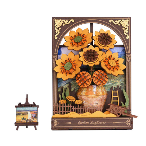 Wooden Bloom Golden Sunflower - Brain Spice