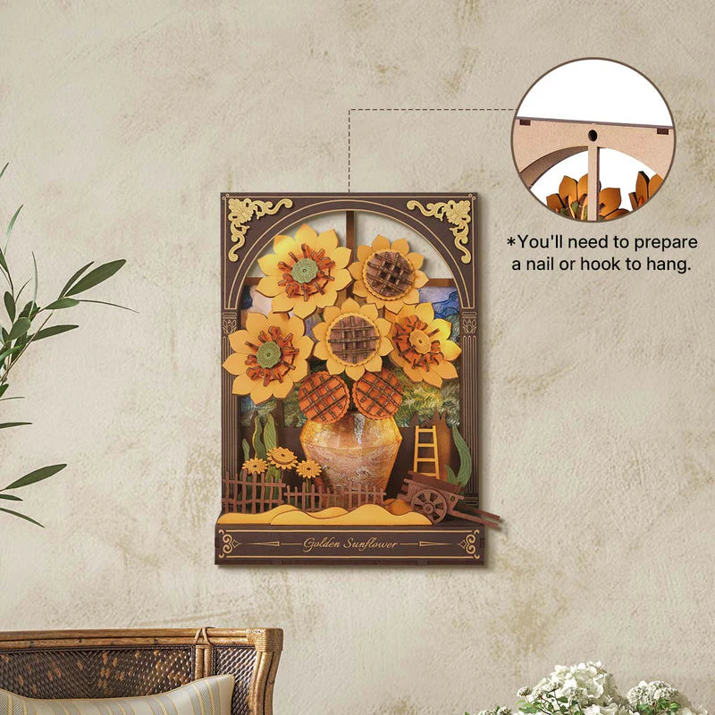 Wooden Bloom Golden Sunflower - Brain Spice