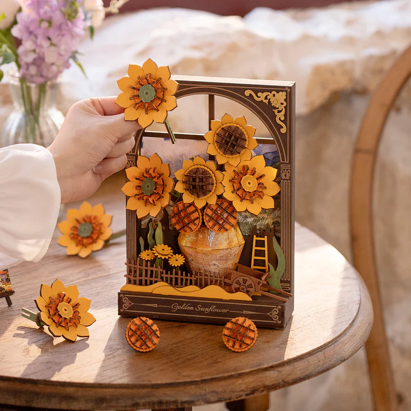 Wooden Bloom Golden Sunflower - Brain Spice