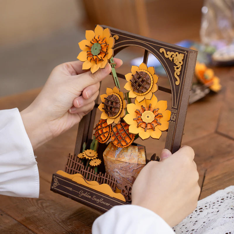 Wooden Bloom Golden Sunflower - Brain Spice