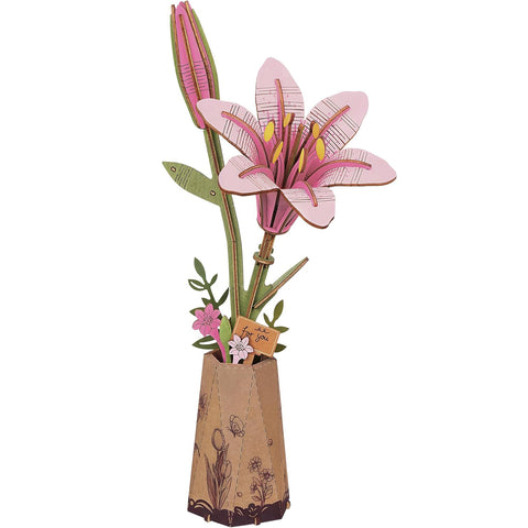 Wooden Bloom Pink Lily - Brain Spice
