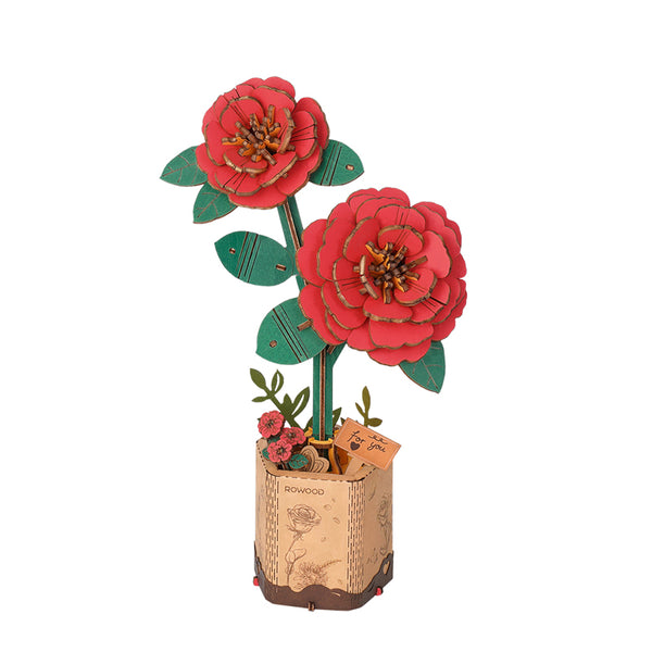 Wooden Bloom Red Camilla - Brain Spice