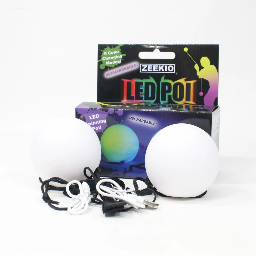 Zeekio Rechargeable Led Poi - Glow Flow - Brain Spice