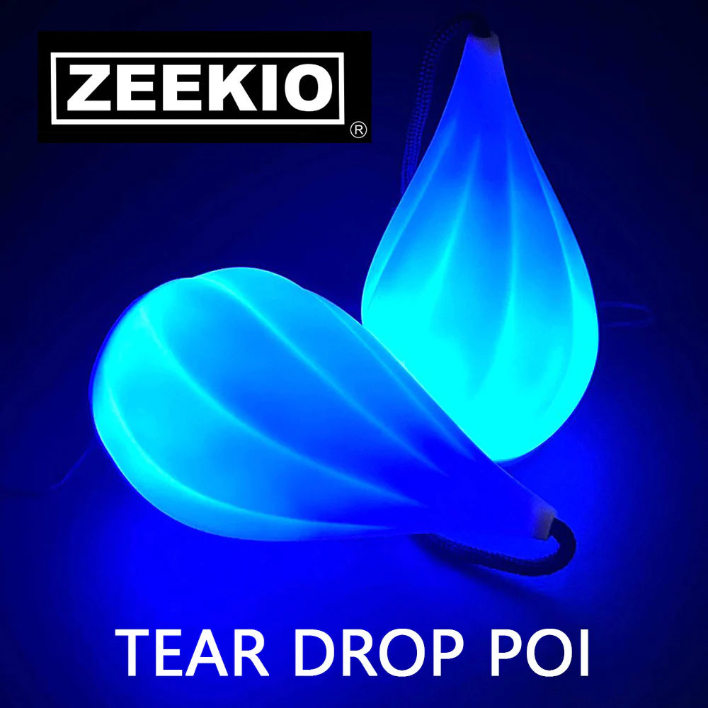 Zeekio Rechargeable Led Tear Drop Poi - Brain Spice