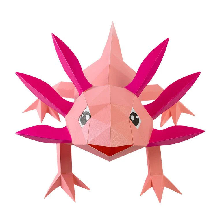 Axolotl Origami Table Lamp - 3D Paper Art - Brain Spice