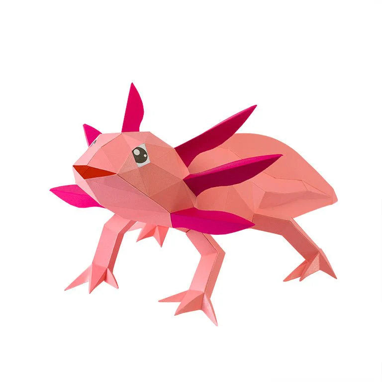 Axolotl Origami Table Lamp - 3D Paper Art - Brain Spice