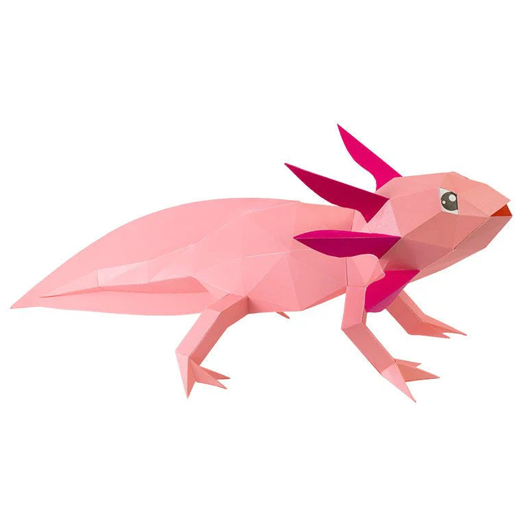 Axolotl Origami Table Lamp - 3D Paper Art - Brain Spice