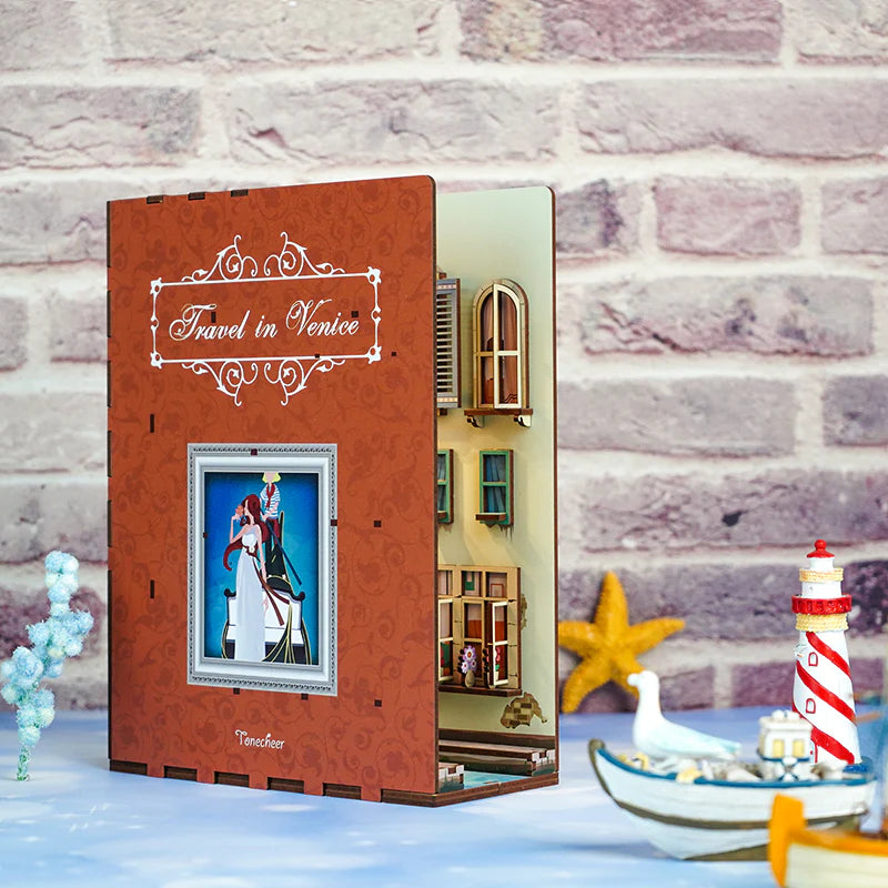 Travel in Venice - Miniature House Book Nook Kit - Brain Spice