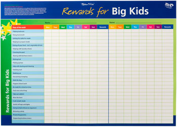 Classroom Rewards for Preschoolers - Big Kids Chart - Gillian Miles - Brain Spice