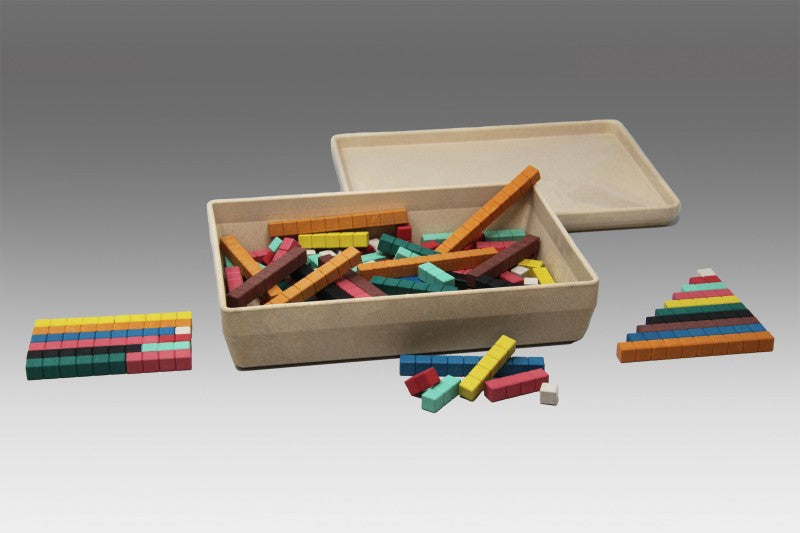 Count Ten Rods Counting Rods in ten colours - Re-Wood Box - 126 pcs | Brain Spice