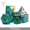 Vaporwave - Handmade Dice - 7-Dice Set - Brain Spice