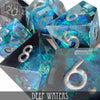 Deep Waters - Handmade Dice - 7-Dice Set - Brain Spice