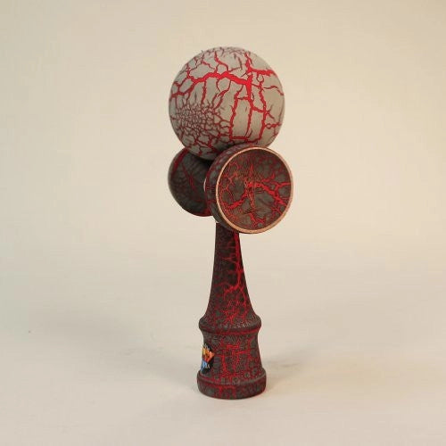 Grey and Red - Bahama Kendama Full Crackle Collection